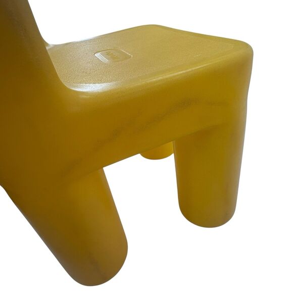 Vintage Little Tikes CHILD SIZE Yellow Chunky Chair Sturdy Plastic Made In USA - Picture 12 of 16